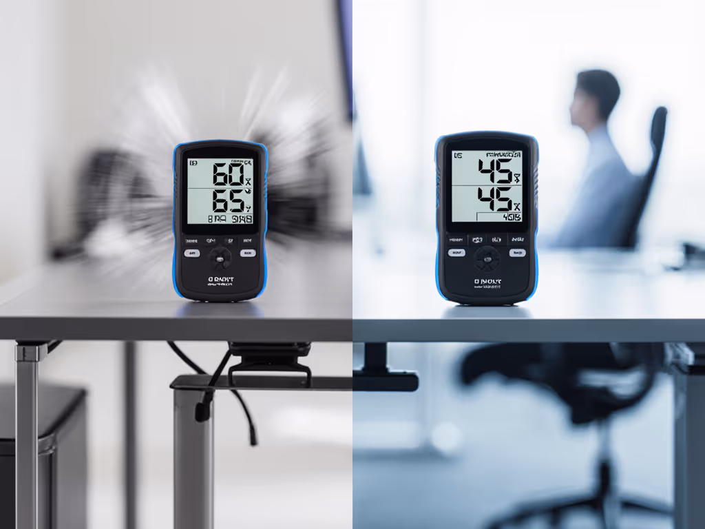two_dba_meter_readings_showing_beforeafter_noise_measurements