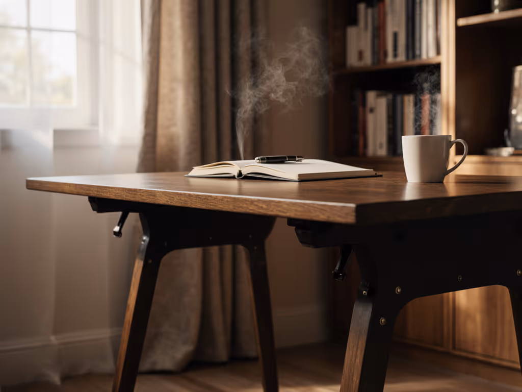 Rock-Solid Writing Desk Table: Quiet Productivity Bundle