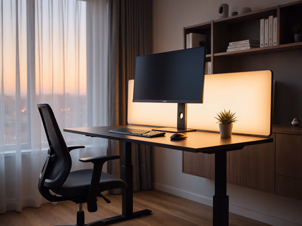 Circadian Light Standing Desk: Reduce Eye Strain, Sleep Better